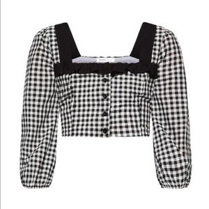 Gingham Cropped Top BCBG